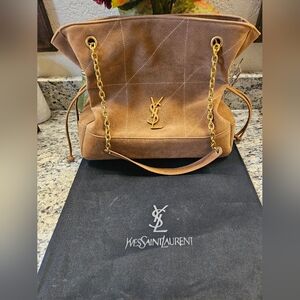 SOLD SOLD SOLD!!Yves Saint Laurent Brown Suede Shoulder Bag